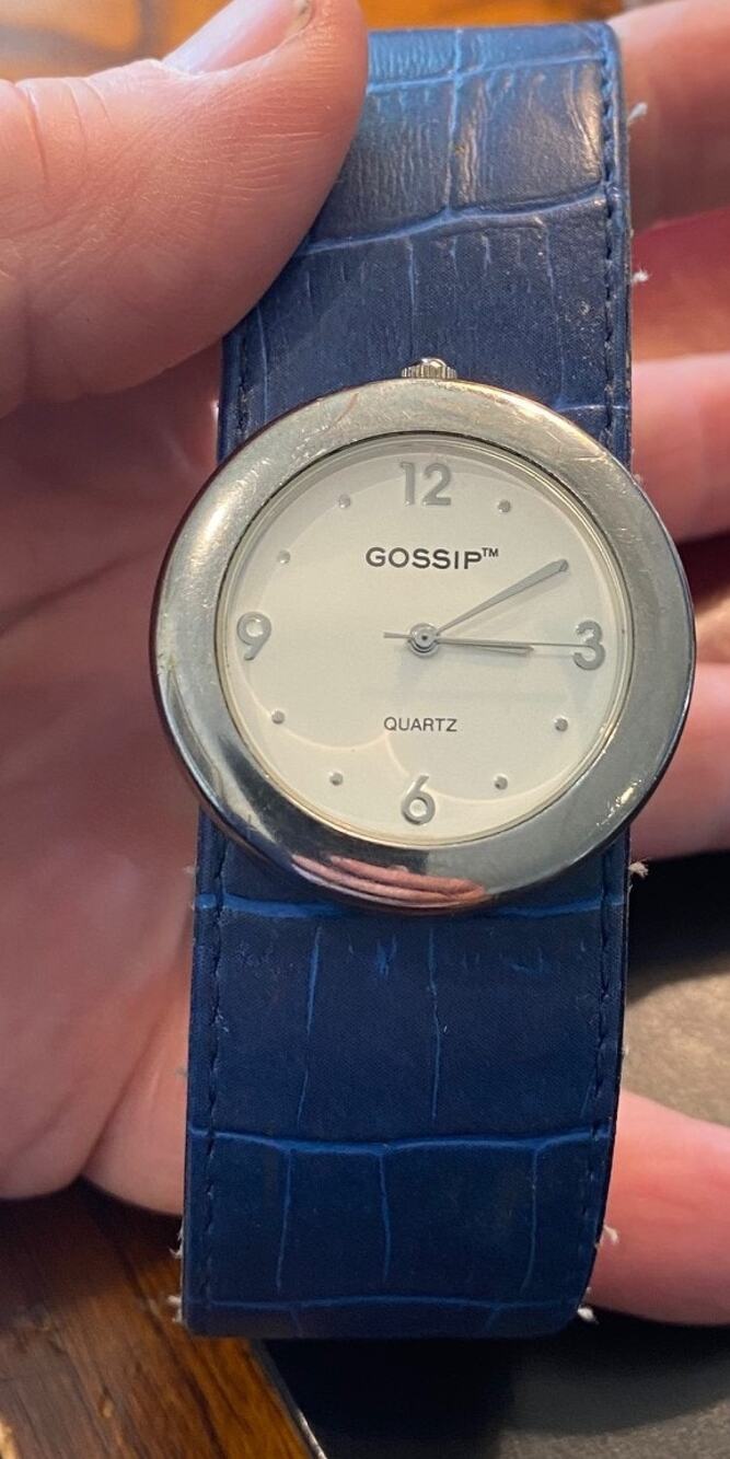 Women's Snap Band Silver Tone Gossip 38mm Watch, Blue Band